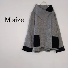 3way コート アウター 変形コート 3パターンコート グレー チェック柄 ラグラン袖 デザインカラー 異素材ミックス 個性的 M