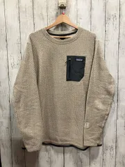 patagonia パタゴニア R1エア.クルー STY40235FA24 XLサイズ フリーストップス 薄手 ベージュ 袖R刺しゅう 胸ポケット インナー