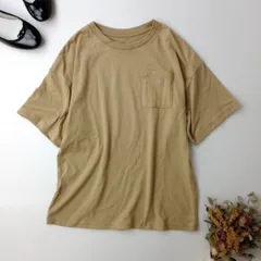 ◯ THE NORTH FACE ザ・ノースフェイス Tシャツ 半袖 カットソー プルオーバー M ベージュ(75K＋7772)26N