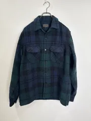 S00405｜ペンドルトン｜長袖シャツ｜ポリエステル100%｜ネイビー｜チェック｜チェックシャツ｜ネルシャツ｜アメカジ｜USA古着｜Y2K｜90S｜古着｜サイズM｜メンズ｜BILL WALL LEATHER｜ヴィンテージ｜定番｜秋冬｜長袖｜フォロー割あり　M
