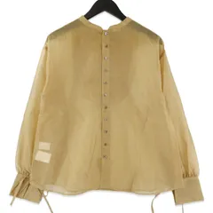 Ray BEAMS レイビームス セットアップ 63-11-0362-462 RBS オーガンジー 2wayブラウス ラップスカート セット ゴールド 71014526