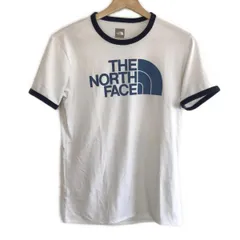 THE NORTH FACE(ノースフェイス) 半袖Tシャツ サイズS メンズ - 白×ネイビー クルーネック