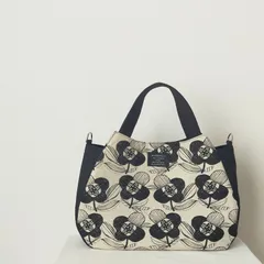 ハンドメイド　トートバッグ　チューリップバッグ　バルーンバッグ　ショルダーバッグにもなるよ　北欧柄　花柄　ラスト