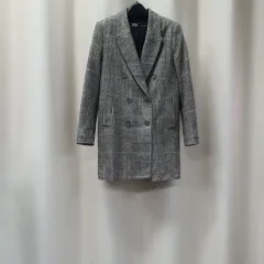 ZARA ダブルボタン チェック ハーフ コート