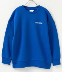 新品未使用 スウェット キッズ CONVERSE コンバース 裏起毛デカロゴスウェット トレーナー ブルー ギフト サプライズ  記念日 誕生日 クリスマス お正月 お年玉 プレゼント