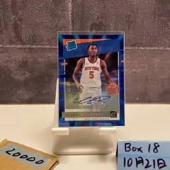 2020-21 Panini Immanuel Quickley 09/25 直筆サインカード New York Knicks Rated RC ルーキー Rookie Blue Parallel カード