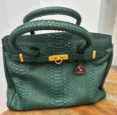 COBRA コブラ　パイソン(ヘビ革)ハンドバック　JRA認定