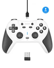 【特価商品】ゲームパッド（振動機能付き）無線/有線/2.4GHz コンソールレイアウト ゴム加工グリップ搭載 - - リマップ可能な背面ボタン ホール効果スティック＆トリガー ワイヤレスゲームコントローラー（対応：PC/Switch/iOS/Android/P