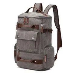 【在庫処分】旅行 出張 通学 登山 通勤 大容量 PC収納 ポケット多い アウトドア バックパック リュックサック キャンバス メンズ スポーツ 帆布 リュック [ahomeone]