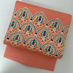 名古屋帯 正絹 塩瀬 美しい染めの花 九寸 MA-2678