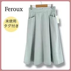 Feroux フェミニン フレアスカート ポケットデザイン 2 ライトブルー
