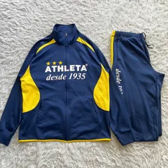 美品  アスレタ ATHLETA ジャージ 上下セット セットアップ 上下 古着  ネイビー 4465