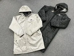 adidas アディダス ベンチコート 2着セット メンズ Mサイズ 男性用 防寒 サッカー フットサル 【D1/1223-3】