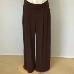 【値下げ交渉歓迎】AZUL ワイドパンツ ブラウン M タック入きれいめカジュアル  オフィスカジュアル対応  大人コーデ  シンプルデザイン  着回し力抜群 B-80