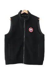カナダグース CANADA GOOSE Mersey Fleece Vest BLACK ロゴ ワッペン マージー フリース ベスト L 黒ブラック ブランド古着ベクトル 中古251221