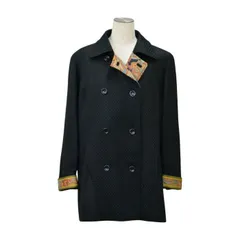 レオナール LEONARD ダブルコート ジャケット 柄 ブラック 日本製