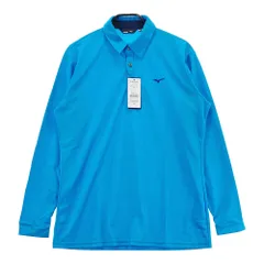 サイズ：2XL MIZUNO GOLF ミズノゴルフ  長袖ポロシャツ  ブルー系 [240101580539] ゴルフウェア メンズ ストスト