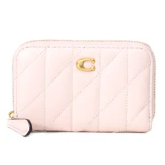 コーチ カードケース COACH レザー キルティング ピロー ロゴ スモール ジップ アラウンド スクエア スリム コインケース ブラッシュ CM505