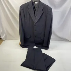 01w-5579 Paulsmith ポールスミス 【セットアップ】 3ピーススーツ  ジャケット＆ベスト＆ウールパンツ ストライプ   ブラック  サイズXL  日本製 メンズ スーツ  PS-3613  【中古品】