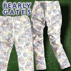 パーリーゲイツ月桂樹の王冠PGロゴレディースストレッチパンツサイズ1