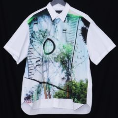 COMME DES GARCONS HOMME Stephen Gill フォトプリントシャツ Sサイズ ホワイト HM-B027