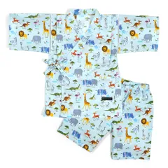 COLORFUL CANDY STYLE 新品  甚平(男の子) サバンナライトブルー 110～130cm ジュニア キッズ 子供 男の子 甚平 甚兵衛 ジンベイ ジンベエ じんべえ 綿100% 小学生 男子 夏向き 夏祭り 部屋着 花火大会 納涼祭