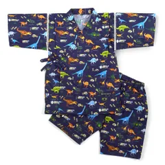 COLORFUL CANDY STYLE 新品  甚平(男の子) 恐竜大陸 110～130cm ジュニア キッズ 子供 甚平 甚兵衛 ジンベイ ジンベエ じんべえ 綿100% 小学生 男子 夏向き 夏祭り 部屋着 花火大会 納涼祭 イベント 110cm