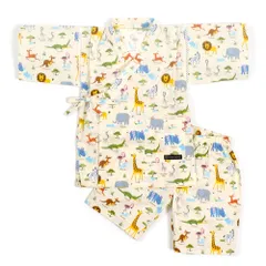 COLORFUL CANDY STYLE 新品  甚平(男の子) サバンナ生成 110～130cm ジュニア キッズ 子供 甚平 甚兵衛 ジンベイ ジンベエ じんべえ 綿100% 小学生 男子 夏向き 夏祭り 部屋着 花火大会 納涼祭 イベント 110cm