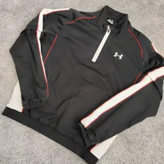UNDERARMOUR　アンダーアーマー  【サイズ】  M　ジャージ　ハーフジップ　ブラック　BLACK　黒　2WAY　半袖 長袖　メンズ　中古　古着