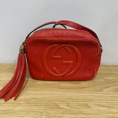 グッチ GUCCI ソーホーカメラバッグ 308364 レッド レザー レディース ショルダーバッグ 良品 GUCCI グッチ ソーホー レザー カメラバッグ ショルダーバッグ