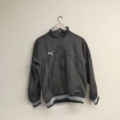 M12083 日本製 Vintage PUMA オールド プーマ ジャージ トラックジャケット ヒットユニオン ０サイズ XL？ ブラック 長袖 刺繍ロゴ