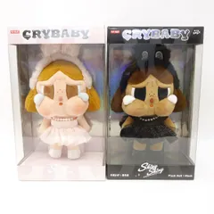 POPMART ポップマート CRYBABY SHINY SHINY シリーズ ブラック・ピンク ぬいぐるみ 2点セット ※中古