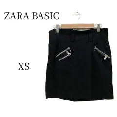 ★美品 ZARA BASIC ザラベーシック 黒 ミニ タイトスカート XS (SS) HMR103-34