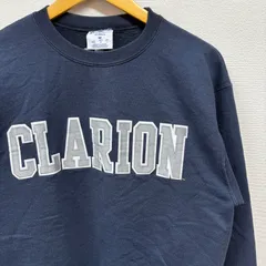 古着　M　Champion　チャンピオン   スウェット　カレッジ   クルーネック　裏起毛   紺   ワッペン