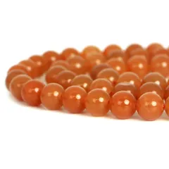 ○1連販売○オレンジアベンチュリン【丸玉】8～9mm【天然石 ビーズ パワーストーン】