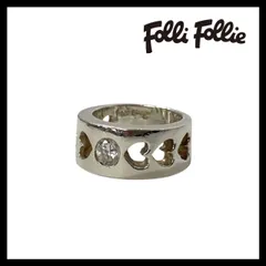 Y【Folli Follie】ハート リング SV925 SILVER/シルバー 総重量約9.6g #52 約12号 指輪 フォリフォリ (61562NY6a①)