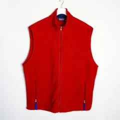 希少90s Patagonia パタゴニア USA製 シンチラ フリース ベスト ジップアップ 25182 ヴィンテージ ビンテージ サイズXL レッド 赤317P♪