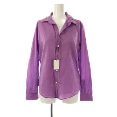 フランク&アイリーン Frank&Eileen BARRY コットン長袖スキッパーシャツ XS パープル /DF ■OS