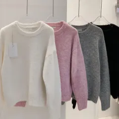 (当日/新作少量特価) 2465 ヘアリー ラウンドニット