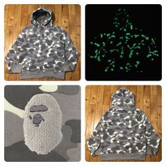 a＊様専用 A BATHING APE 蓄光 カモフラ シャークパーカー S - メルカリ