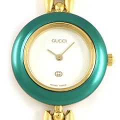 グッチ GUCCI 腕時計 チェンジベゼル 11/12.2 マルチカラーベゼル 5色付属 ホワイト文字盤 GP クオーツアナログ 【箱・保付き】 【中古】