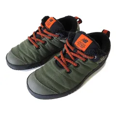 ニューバランス NEW BALANCE スニーカー ジュニア キッズシューズ 防寒 YHMOC 裏ボア カモフラ柄 21.0cm カーキ オレンジ くつ 靴 