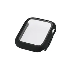 【新品・5営業日で発送】ELECOM エレコム アップルウォッチ44mm／フルカバーケース／プレミアムガラス／ゴリラ(AW-25DFCGOBK)