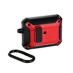 【新品・5営業日で発送】ELECOM エレコム AirPods Pro 3用ZEROSHOCK Lockケース／レッド(AVA-AP07ZEROLRD)