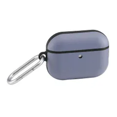 【新品・5営業日で発送】ELECOM エレコム AirPods Pro 3用ソフトレザーケース／カラビナ付／ブルーグレー(AVA-AP07PLCBG)