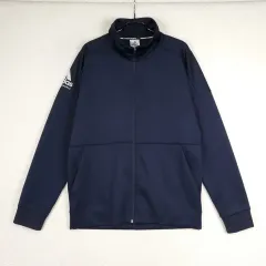 アディダス メンズ ネイビー スポーツ トラック ジャケット (100)