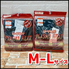 未使用品　PLASMA HEAT プラズマヒート　ピーチタッチ　肌着/インナー　ブラック　サイズ:M～L　2枚セット　NMO12-056-07
