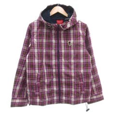 ドラッグストア DRUG STORE'S タグ付き ジャケット ブルゾン 3 ジップアップ チェック 紫 パープル /AE