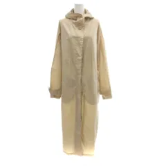 ニナリッチ NINA RICCI フーデッドコート ロング 薄手 ナイロン ベージュ /AE