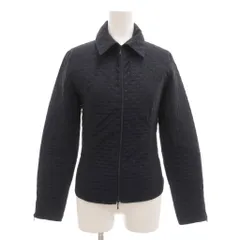 アン フォンテーヌ Anne Fontaine ジャケット ブルゾン 36 ドット柄 ジップアップ 紺 ネイビー /AE